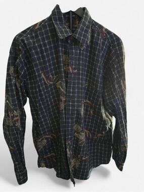 Vintage GANT Chelsea Twill Cotton Plaid Flannel Shirt Large